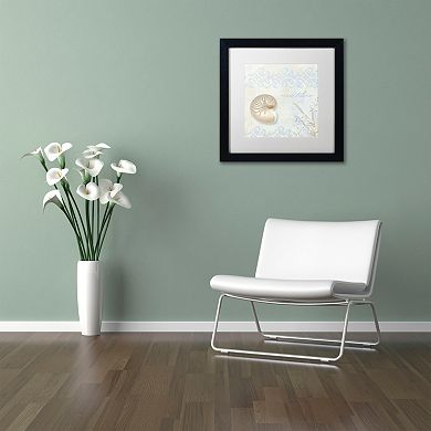 Trademark Fine Art She Sells Seashells I Black Matted Framed Wall Art