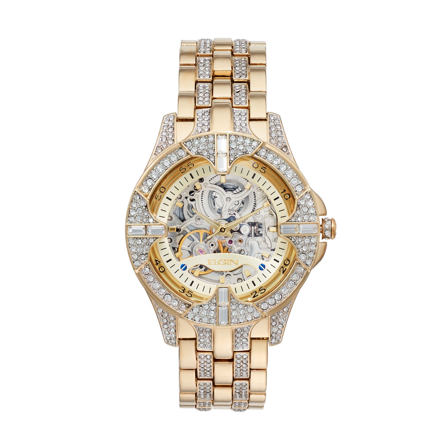 elgin iced out watch