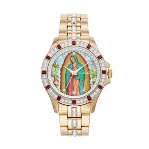 Elgin Men's Crystal Our Lady of Guadalupe Watch