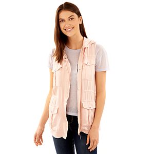 Juniors' Wallflower Hooded Vest