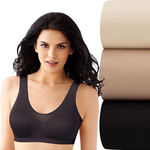 Bali 3pk. Comfort Revolution Crop Top Bra DFX1JB