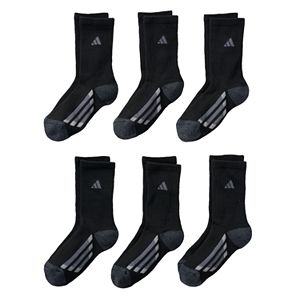 Boys 4-20 adidas 6-pack Crew climalite Performance Socks