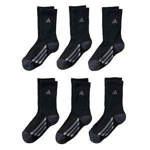 Boys 4-20 adidas 6-pack Crew climalite Performance Socks