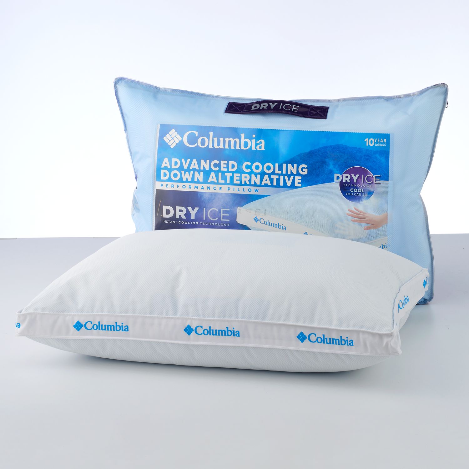 columbia ice fiber down alternative pillow