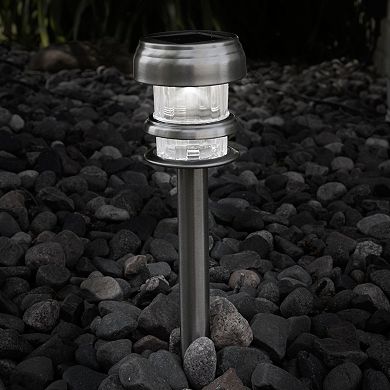 Navarro Outdoor Solar LED Path Light Garden Stake 4-piece Set