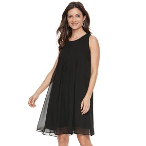 Women's Hope & Harlow Sleeveless Pleated Chiffon Dress