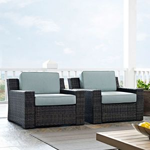 Crosley Furniture Beaufort Patio Arm Chair 2-piece Set