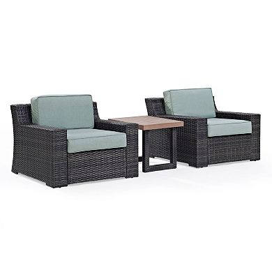 Crosley Beaufort Patio Arm Chair & End Table 3-piece Set