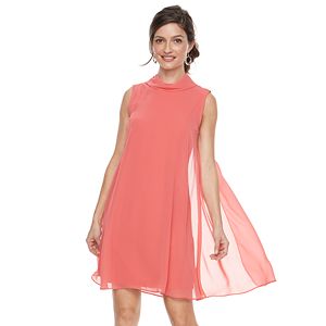 Women's Sharagano Sleeveless Mock Neck Dress