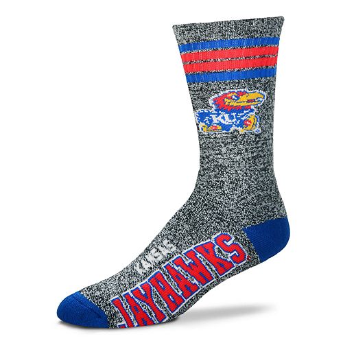 Adult For Bare Feet Kansas Jayhawks Got Marbled Crew Socks