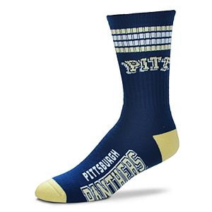 Adult For Bare Feet Pitt Panthers Deuce Striped Crew Socks