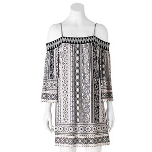 Juniors' Trixxi Off The Shoulder Shift Dress