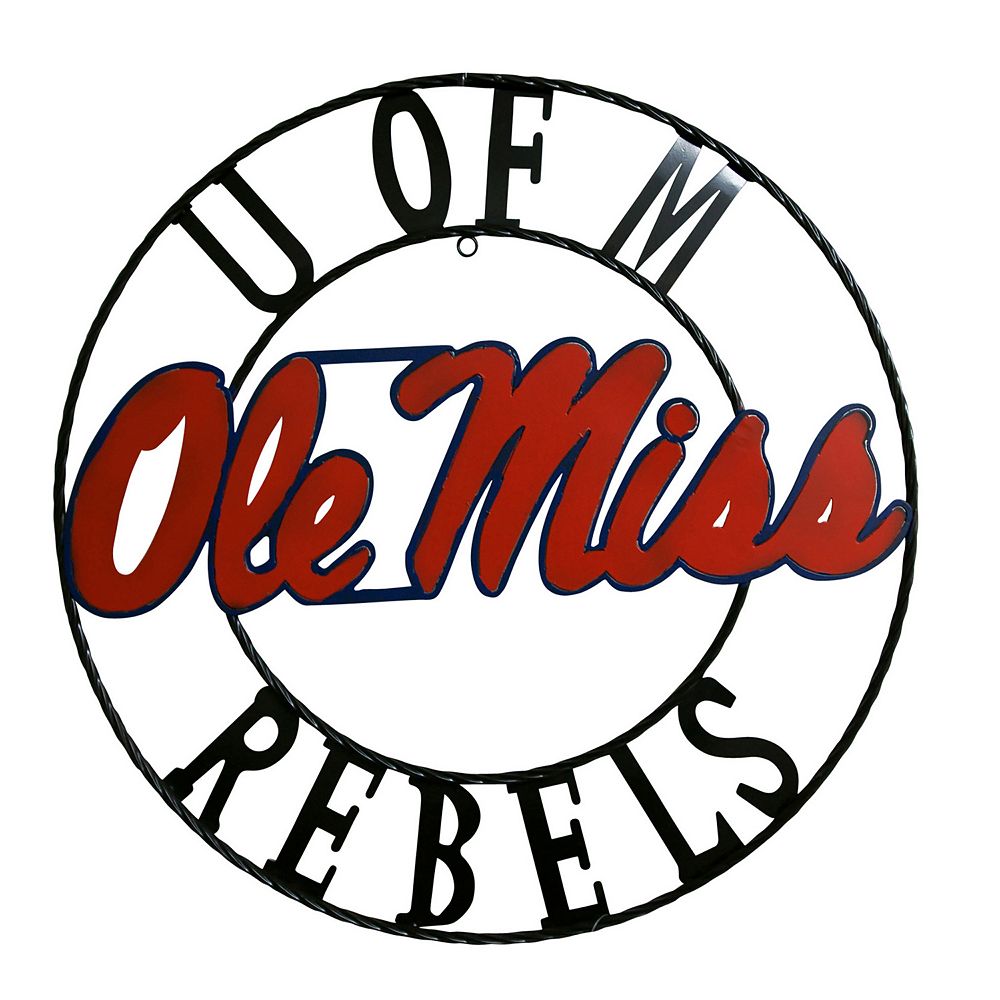 Ole Miss Rebels 18 Inch Wrought Iron Wall Decor