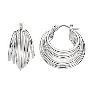 Dana Buchman Multi Row Nickel Free Hoop Earrings