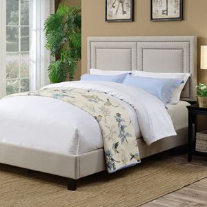 Pulaski Adjustable Upholstered Nailhead Queen Bed