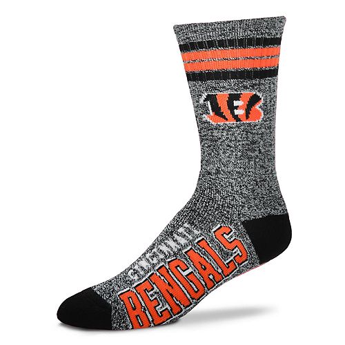 Adult For Bare Feet Cincinnati Bengals Got Marbled Crew Socks