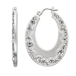 Dana Buchman Simulated Crystal Nickel Free Hoop Earrings
