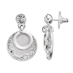 Dana Buchman Wavy Simulated Crystal Nickel Free Disc Drop Earrings