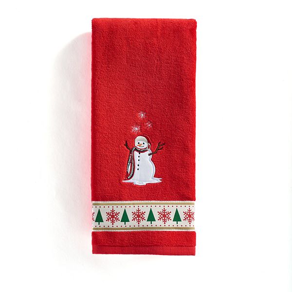 St. Nicholas Square® Through the Woods Comfy Cozy Snowman Hand Towel