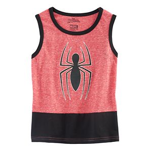 Boys 4-7 Marvel Spider-Man Glow in the Dark Tank Top