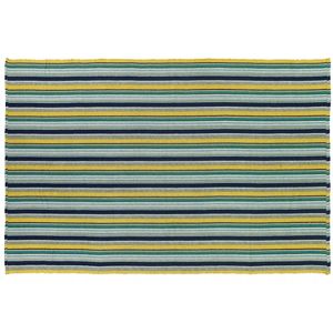 Couristan Bar Harbor Lemon Drop Striped Reversible Cotton Rug
