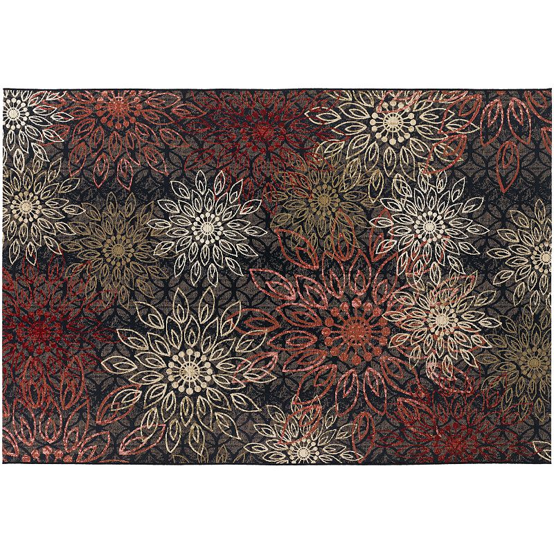 Couristan Dolce Amalfi Floral Indoor Outdoor Rug, Multicolor, 8X11 Ft