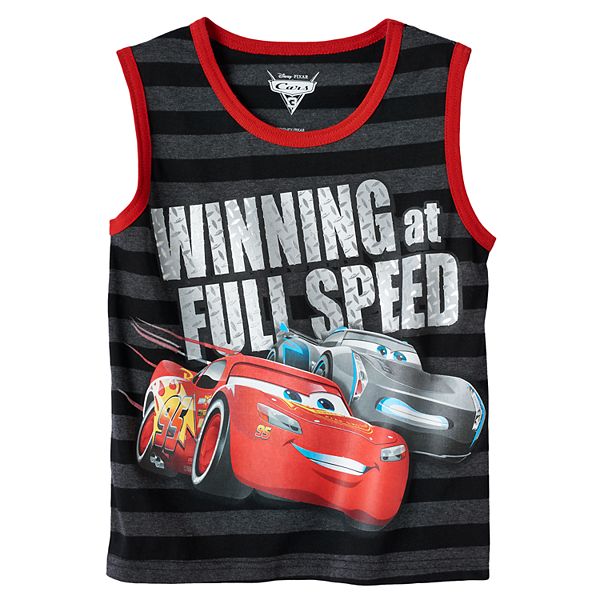 geestelijke hand slogan Disney / Pixar Cars 3 Lightning McQueen & Jackson Storm Boys 4-7 "Winning  at Full Speed" Tank Top