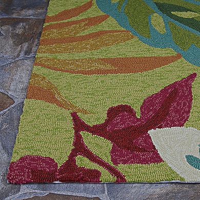 Couristan Covington Painted Fern Floral Indoor Outdoor Rug