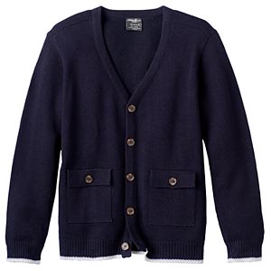 Boys 4-16 Eddie Bauer Solid Cardigan Sweater