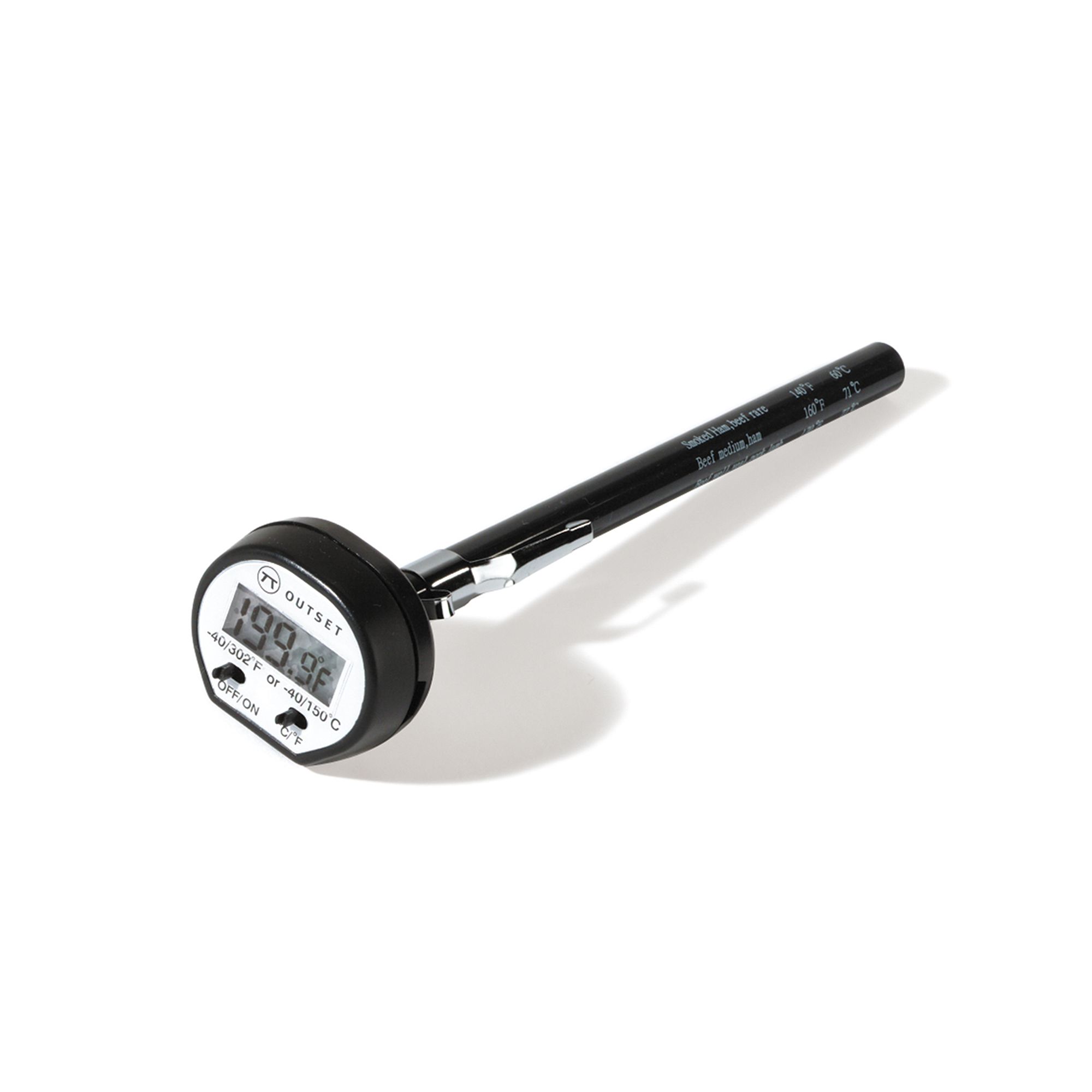 Outset Instant-Read Digital Thermometer, Black