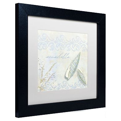 Trademark Fine Art She Sells Seashells II Black Framed Wall Art