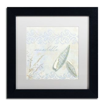 Trademark Fine Art She Sells Seashells II Black Framed Wall Art