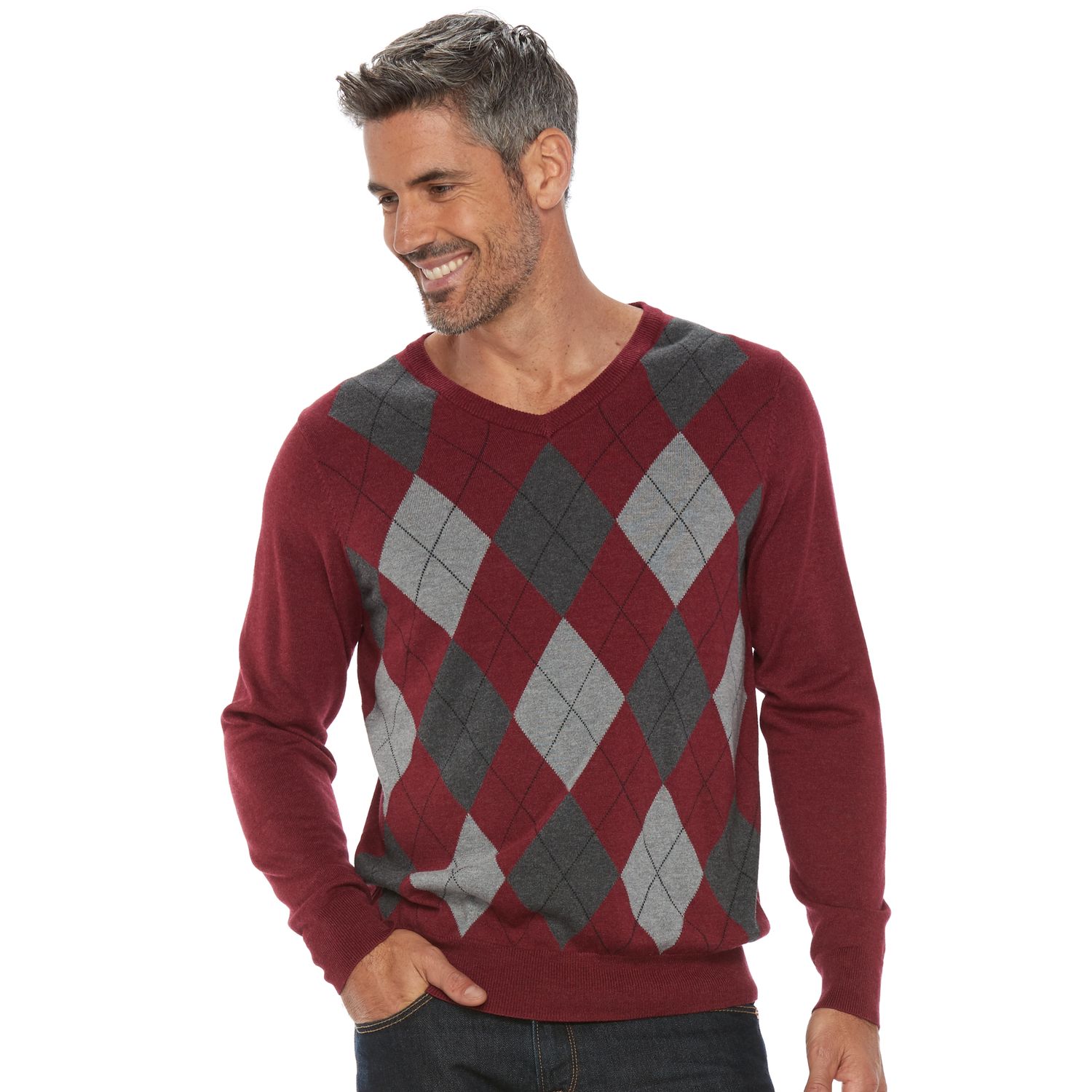 Pull Col V Marron Extensible Croft And Barrow - Taille M - Neuf Avec étiquettes