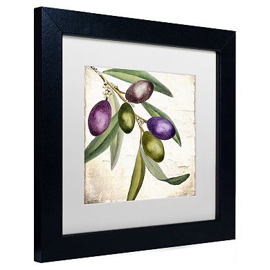 Trademark Fine Art Olive Branch I Black Framed Wall Art