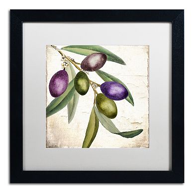 Trademark Fine Art Olive Branch I Black Framed Wall Art