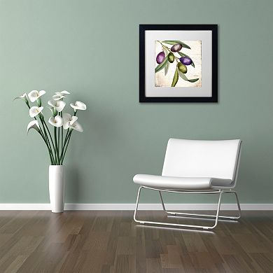 Trademark Fine Art Olive Branch I Black Framed Wall Art