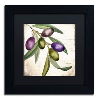 Trademark Fine Art Olive Branch I Black Framed Wall Art