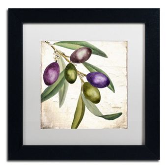 Trademark Fine Art Olive Branch I Black Framed Wall Art