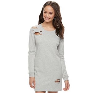 Juniors' Almost Famous Ripped Shift Dress
