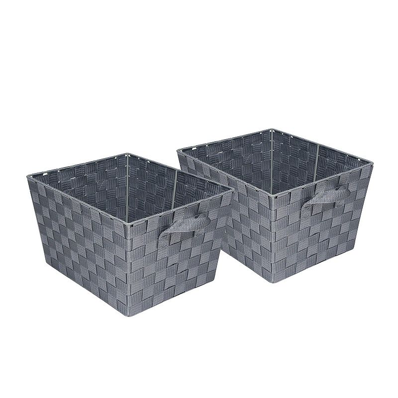 Honey-Can-Do 2-pack Woven Baskets, Grey, 2 Pc Set