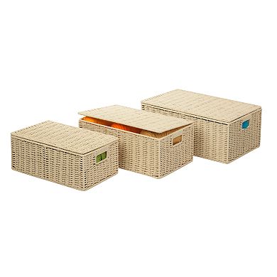 Honey-Can-Do 3-piece Paper Rope Storage Box Set