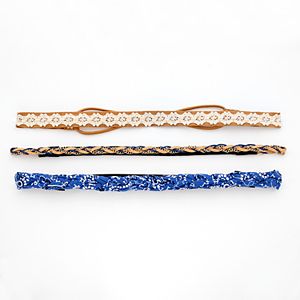 Mudd® 3-pk. Braided & Lace Stretch Headbands