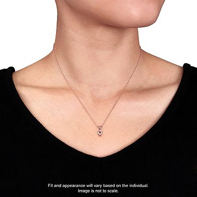 Stella Grace 10k Rose Gold Morganite & Diamond Accent Heart Pendant