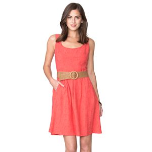 Women's Chaps Jacquard Fit & Flare Dress