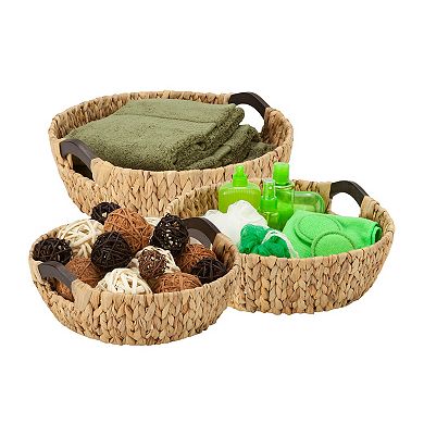 Honey-Can-Do 3-piece Round Woven Nesting Basket Set