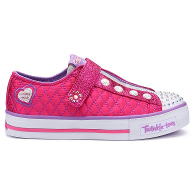 Skechers Twinkle Toes Shuffles Sparkly Jewels Girls' Light-Up Sneakers