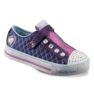 Skechers Twinkle Toes Shuffles Sparkly Jewels Girls' Light-Up Sneakers