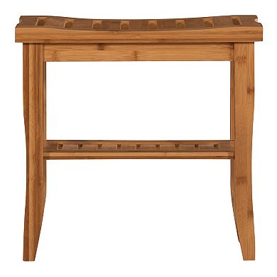 Linon Bracken Bamboo 18-in. Stool