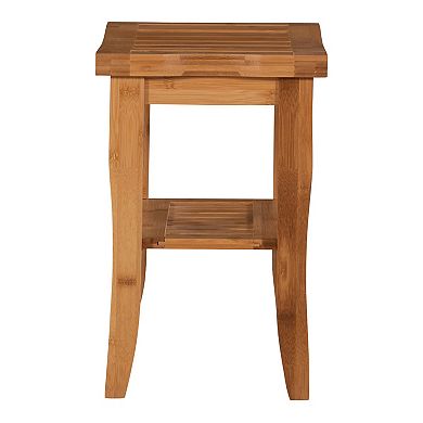 Linon Bracken Bamboo 18-in. Stool