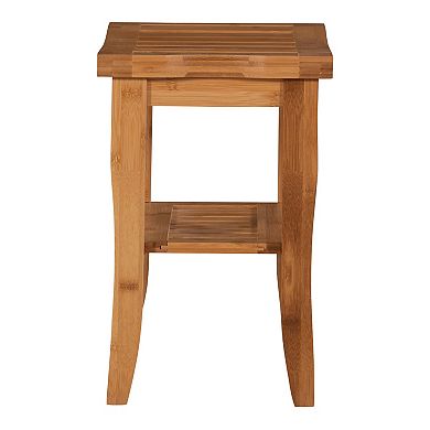 Linon Bracken Bamboo 18-in. Stool 